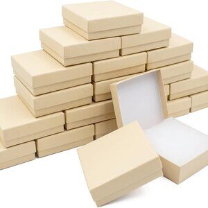 Cardboard Jewelry Brown Gift Boxes 20 Pack3.5×3.5×1 inches, its apply to display